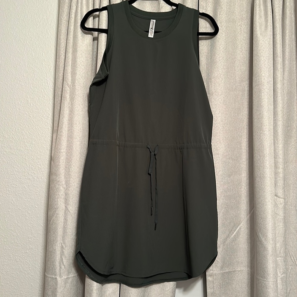 Never been worn army green cinched waist workout dress size M